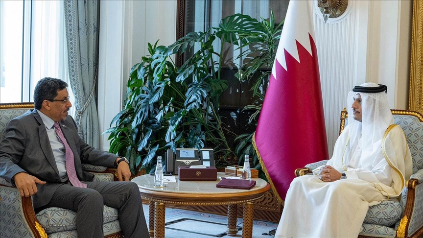 اليمن وقطر يبحثان جهود وقف حرب غزة