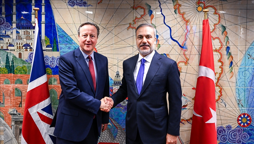 Turkish foreign minister meets British counterpart in Brussels
