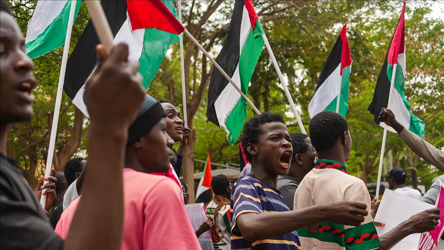 Thousands rally in Nigerian capital for peace in Palestine