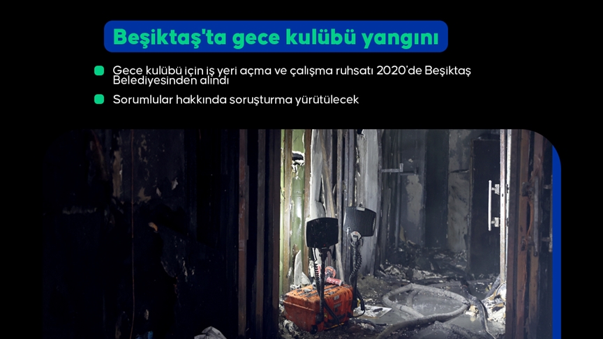 Beşiktaş'ta gece kulübü yangınına ilişkin gözaltına alınan şüphelilerden 8'i tutuklandı