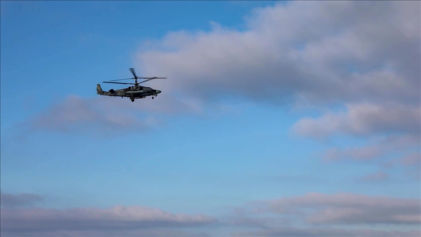 Russian military Mi-24 helicopter crashes over Black Sea