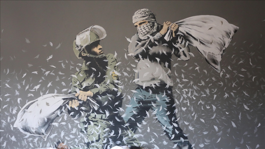 Banksy originals to go on sale in Brussels to benefit Gaza, Ukraine
