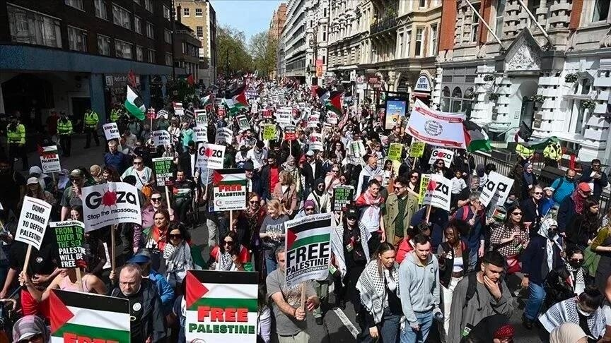 Londres: manifestation massive contre les livraisons d'armes britanniques à Israël