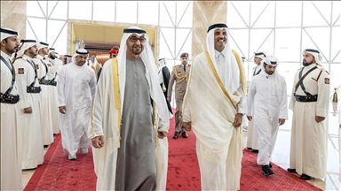 أمير قطر ورئيس الإمارات يؤكدان ضرورة عدم توسعة الصراع بالمنطقة 