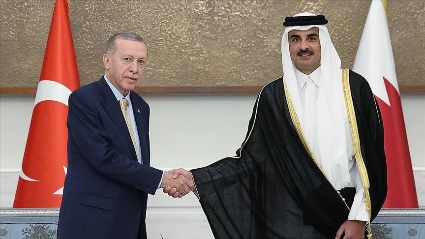 Президент Эрдоган и эмир Катара Ас-Сани рассмотрели ситуацию в Газе