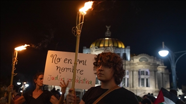 Cientos de personas se manifiestan en México contra los ataques de Israel contra Gaza
