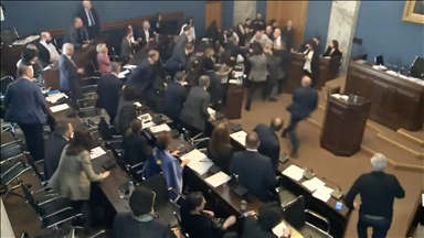 Georgian lawmakers brawl as parliament weighs fresh 'foreign agents' bill