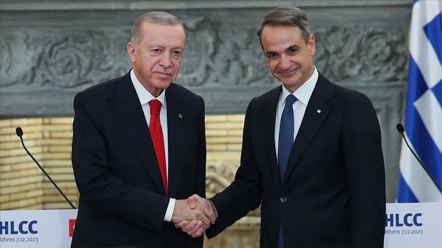 Le Premier ministre grec, Kyriakos Mitsotakis, en visite en Türkiye le 13 mai 