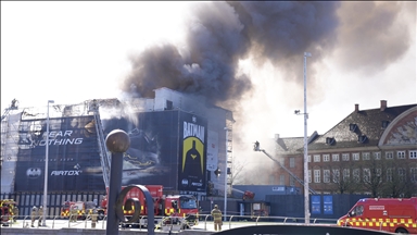 Walls of Denmark’s historic Stock Exchange building collapse after blaze
