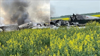 В Ставропольском крае РФ разбился военный самолет 