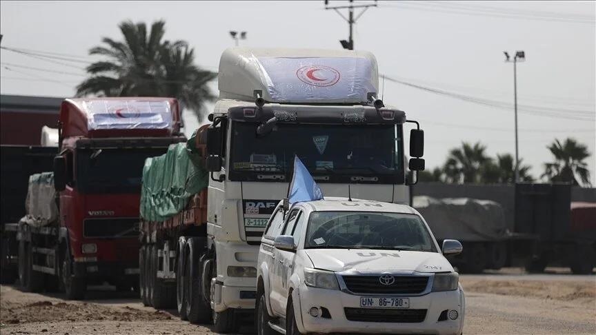 3814 شاحنة مساعدات دخلت غزة منذ بداية أبريل