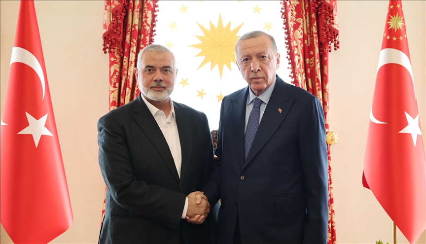 Presidenti turk pret në takim në Istanbul shefin e Hamasin