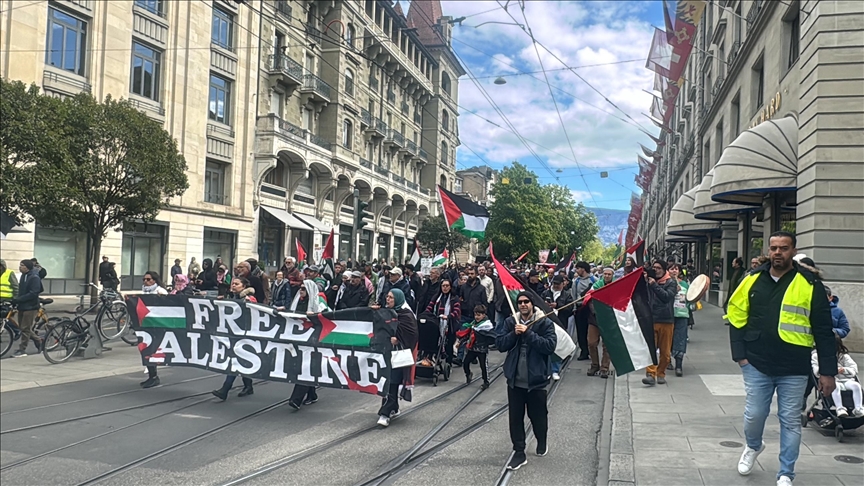 سويسرا.. الآلاف يتضامنون مع فلسطين ضد إسرائيل 