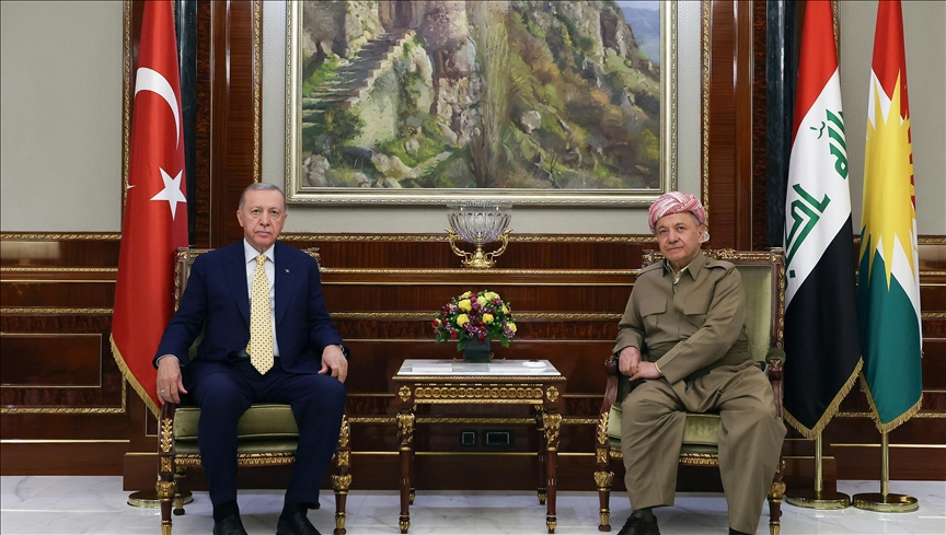 رەجەب تەیب ئەردۆغان و مەسعود بارزانی کۆبوونەوە