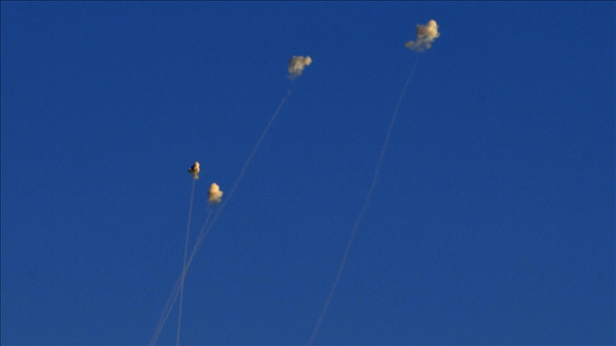 Hezbollah fires barrage of rockets at military base in northern Israel Hezbollah fires barrage of rockets at military base in northern Israel
