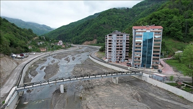 Kastamonu'da selin yıktığı köprüler yeniden inşa ediliyor