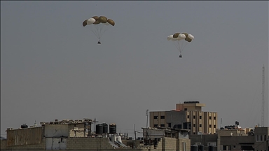 US military airdrops humanitarian aid into Gaza