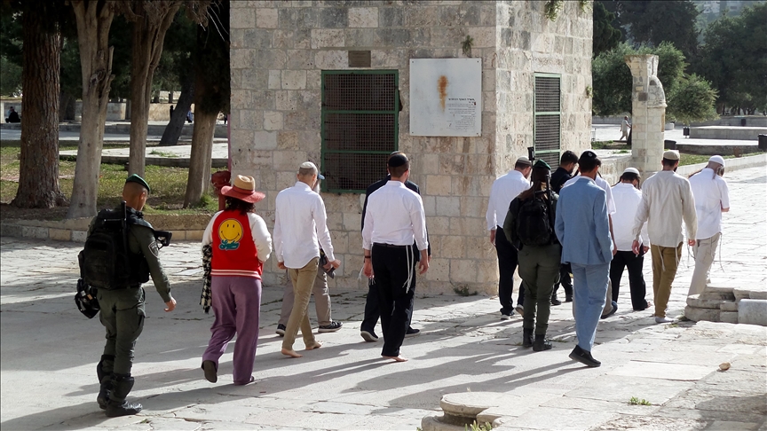 Dozens of Israeli settlers storm into Al-Aqsa to mark Jewish Passover holiday Dozens of Israeli settlers storm into Al-Aqsa to mark Jewish Passover holiday