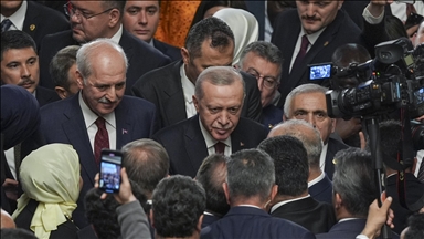 الرئيس أردوغان يشارك في حفل استقبال بالبرلمان