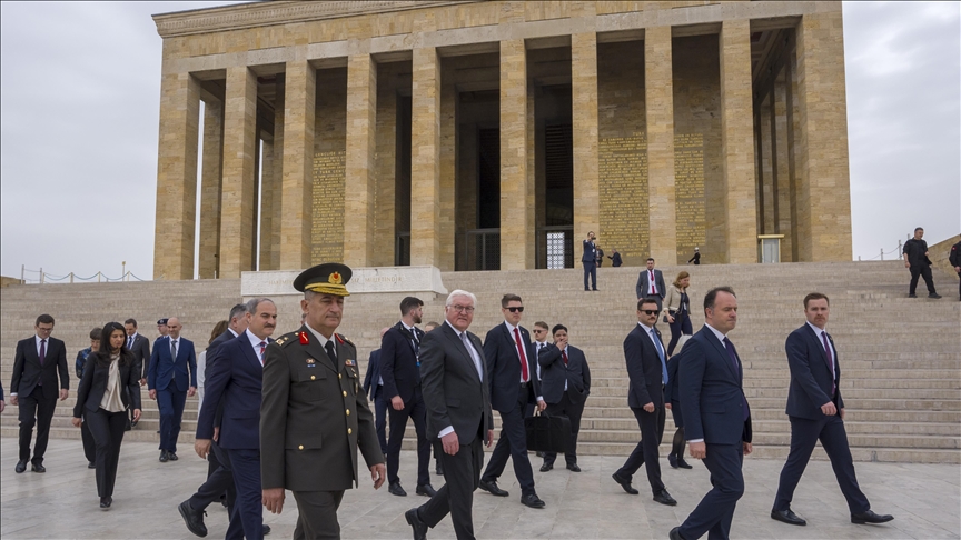 German President Steinmeier pays visit to mausoleum of Türkiye's founder