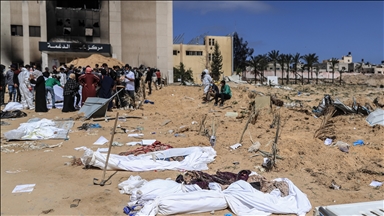 Mass graves found in southern Gaza city of Khan Younis unearth heart-breaking images