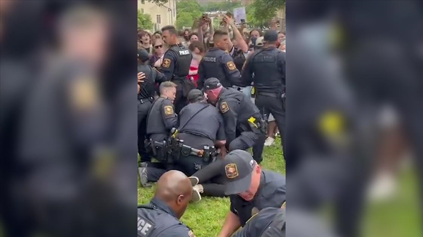 الشرطة الأمريكية تقمع اعتصام تضامني مع فلسطين بجامعة تكساس