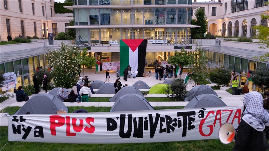 Франција: Студентите во Париз организираа протест за поддршка на Палестина
