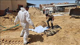Palestinians retrieve 392 bodies from 3 mass graves in Gaza’s Khan Younis