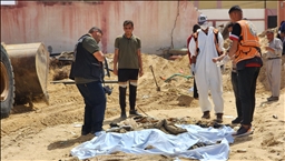 الدفاع المدني بغزة: 58 جثة جديدة في 3 مقابر جماعية بمستشفى ناصر 