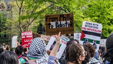 Aktivis pro-Palestina gelar aksi protes Israel di Universitas Pennsylvania, AS