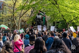 Activistas propalestinos lanzan campamento en la Universidad de Pensilvania contra la guerra en Gaza
