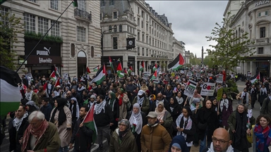 Avrupa'da Filistin halkına destek için yürüyüşler düzenlendi