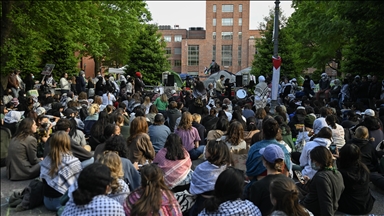 رغم الطوق الأمني.. احتجاج طلاب جامعة جورج واشنطن يتواصل