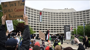 Pro-Palestine demonstrators protest White House Correspondents' Dinner
