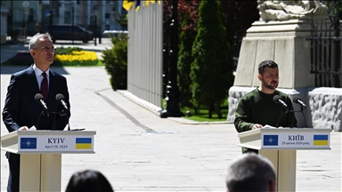 Ukrainian President Zelenskyy holds talks with visiting NATO chief in Kyiv