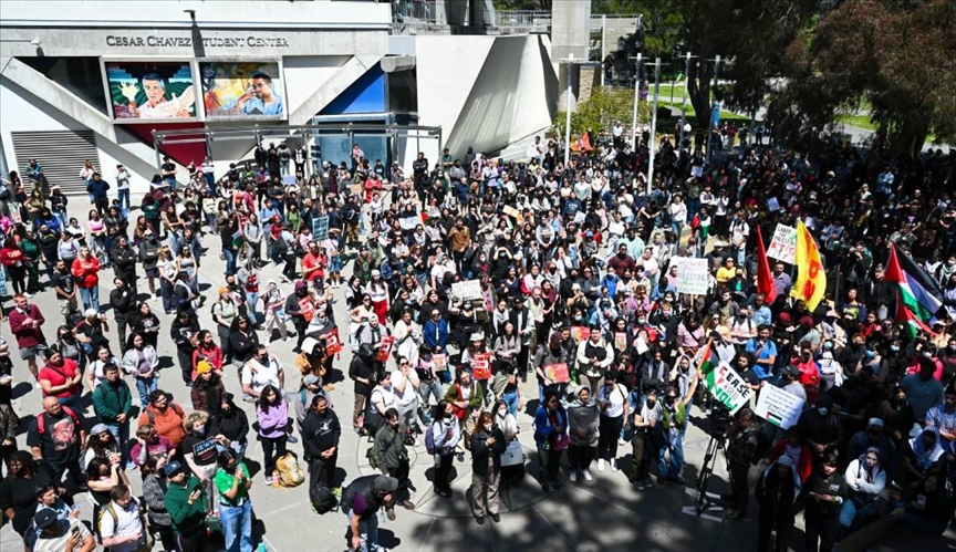 University of San Francisco students join protests in support of Gaza
