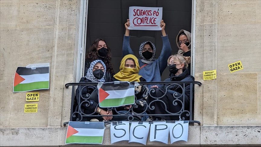 Fransız siyasetçilerini yetiştiren Sciences Po okullarında "Filistin'e destek" rüzgarı
