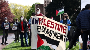 Students continue pro-Palestine encampment in US capital for 5th day