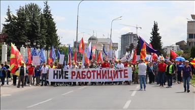 Во Скопје се одржа протестен марш по повод 1 Мај