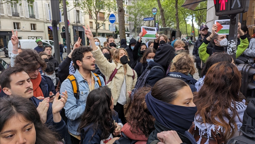 France/Mobilisation des étudiants propalestiniens : rassemblement en cours place du Panthéon à Paris