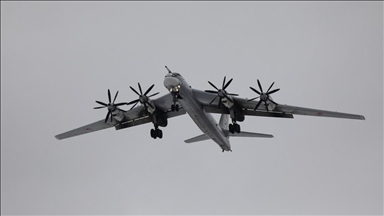 2 Russian strategic bombers carry out training flight over Bering Sea