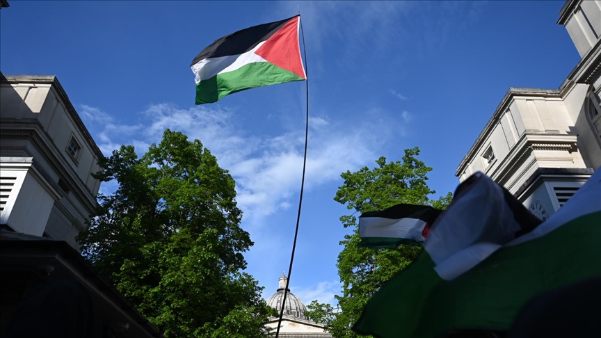 Crowd in London protest France after British Palestinian doctor’s entry denied