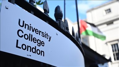 Protest held outside University College London in solidarity with Gaza