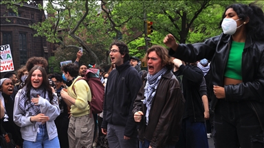 تظاهرات دانشجویان و فعالان حامی فلسطین در نیویورک