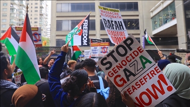 Pro-Palestine protesters rally outside Met Gala event in New York