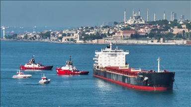 Cargo ship ran aground in Istanbul Strait rescued