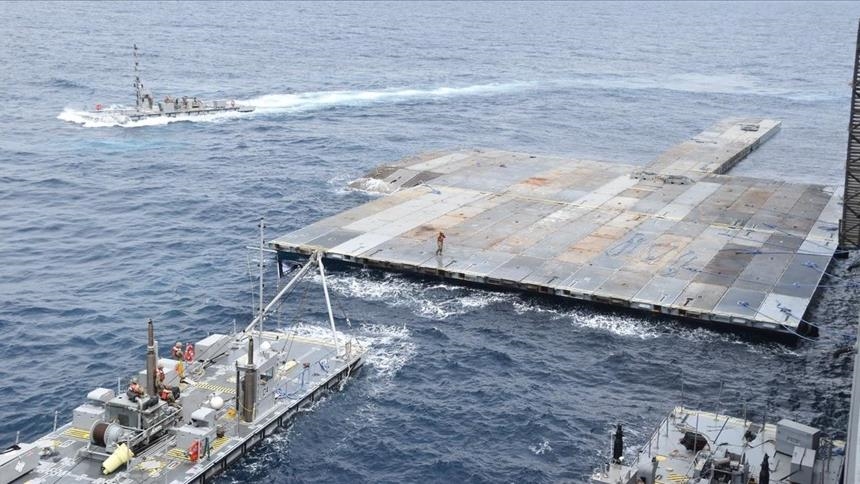 US completes construction of Gaza aid pier