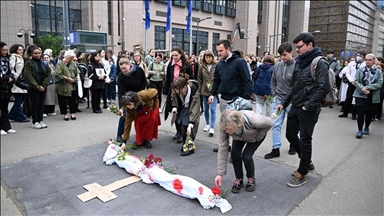 Bruxelles: des fonctionnaires de l'Union européenne protestent contre la politique du bloc envers Gaza