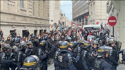 Pro-Palestinian students clash with police at Paris’s Sciences Po university