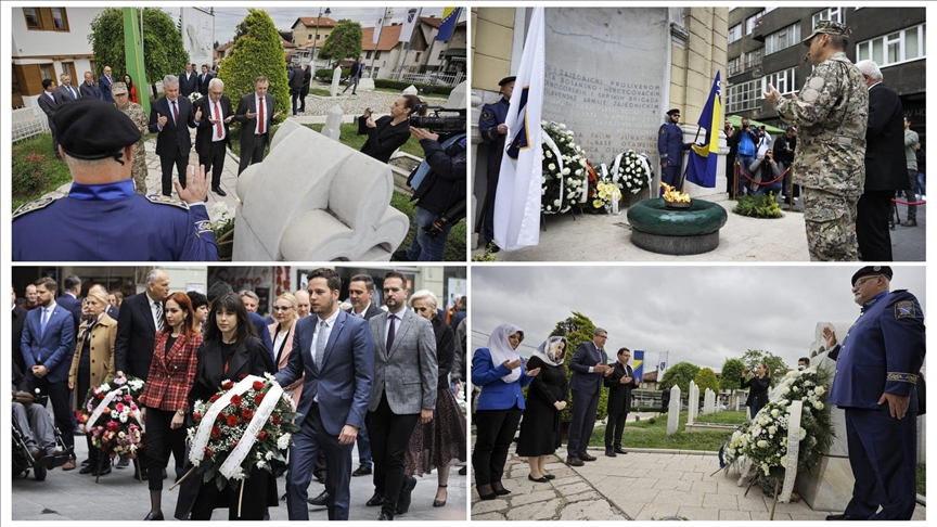 Polaganjem cvijeća u Sarajevu obilježen Dan pobjede nad fašizmom, Dan Evrope i Dan Zlatnih ljiljana